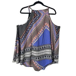 Fashion To Figure Top Womens Size Plus Size 2 Black Printed Asymmetrical